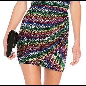 LPA sequined rainbow skirt size XS